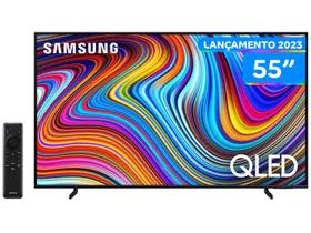 Smart TV 55” UHD 4K QLED Samsung QN55Q60 - Lançamento 2023 Wi-Fi Bluetooth 3 HDMI 2 USB