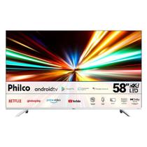 Smart Tv 58'' Philco Ptv58gagsksbl Android Tv 4k Led Prata