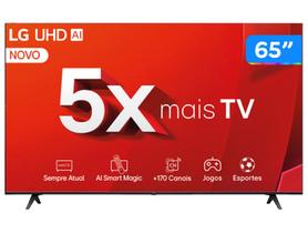 Smart TV 65" 4K LG Ultra HD 65UT8050 com Processador a5 Ger7 AI Alexa/Chromecast integrado Otimizador de Jogos webOS 24 e Controle Smart Magic