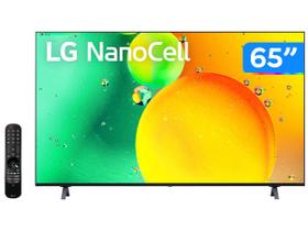 Smart TV 65” 4K NanoCell LG 65NANO75 Processador - AI Wi-Fi Bluetooth HDR Alexa Google Assistente