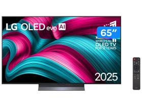Smart TV 65" LG 4K Ultra HD OLED OLED65C5PSA webOS 25 α9 AI Processor 4K Gen8 Alexa 4 HDMI 2.1 3 USB
