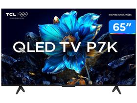 Smart TV 65" TCL 4K UHD QLED 65P7K Google TV AiPQ Google Assistente 3 HDMI 1 USB