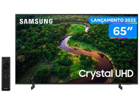 Smart TV 65” UHD 4K LED Crystal Samsung 65CU8000 - Lançamento 2023 Wi-Fi Bluetooth Alexa 3 HDMI