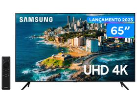 Smart TV 65” UHD 4K LED Samsung 65CU7700 - Lançamento 2023 Wi-Fi Bluetooth Alexa 3 HDMI