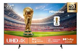 Smart TV 65 UHD 4K QLED Hisense 65A6N Google TV com HDR10, Dolby Atmos