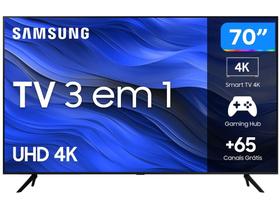 Smart TV 70” UHD 4K LED Samsung 70CU7700 - Wi-Fi Bluetooth Alexa 3 HDMI