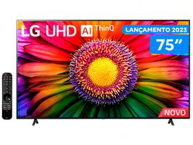 Smart TV 75” 4K Ultra HD LED LG 75UR8750PSA - Lançamento 2023 Wi-Fi Bluetooth com Alexa 3 HDMI