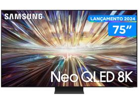 Smart TV 75” 8K Neo QLED Samsung Big TV QN75QN800 - VA 120Hz Wi-Fi Bluetooth com Alexa 4 HDMI 3 USB