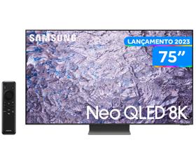 Smart TV 75” 8K Neo QLED Samsung QN75QN800 - Lançamento 2023 120Hz Wi-Fi Bluetooth HDMI USB