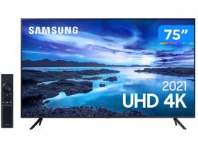 Smart TV 75” Crystal 4K Samsung 75AU7700 Wi-Fi