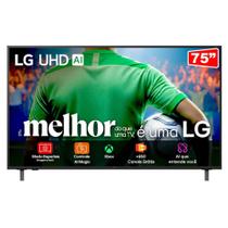 Smart TV 75 LG AI UHD 4K HDR10 Pro 3 HDMI 1 USB Wi-Fi Bluetooth Smart TV 75 LG AI UHD 4K HDR10 Pro 3 HDMI 1 USB Wi-Fi Bluetooth