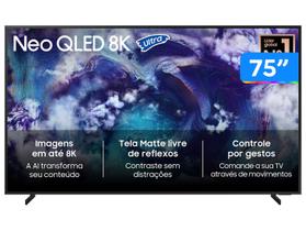 Smart TV 75" Samsung 8K Neo QLED Ultra QN900F QN75QN900FGXZD 120Hz Tizen NQ8 AI Gen2 Bixby Alexa 4 HDMI Smart TV 75" Samsung 8K Neo QLED Ultra QN900F QN75QN900FGXZD 120Hz Tizen NQ8 AI Gen2 Bixby Alexa 4 HDMI