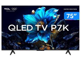 Smart TV 75" TCL 4K UHD QLED 75P7K Google TV AiPQ Google Assistente 3 HDMI 1 USB