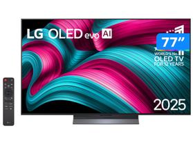 Smart TV 77" LG 4K Ultra HD OLED OLED77C5PSA webOS 25 AI Processor 4K Gen8 com Alexa 4 HDMI