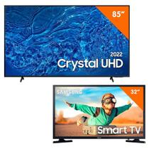 Smart TV 85" 4K UHD LED com Gaming HUB e Smart TV Samsung 32" LED HD