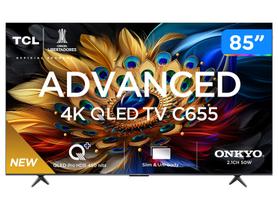 Smart TV 85” 4K UHD QLED TCL 85C655 Wi-Fi