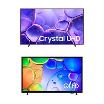 Smart TV 85" Crystal UHD 4K + Smart TV-43" QLED Full HD