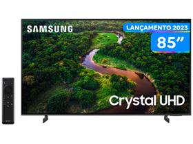 Smart TV 85” UHD 4K LED Crystal Samsung 85CU8000 - Lançamento 2023 Wi-Fi Bluetooth Alexa 3 HDMI