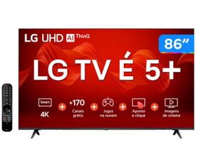 Smart TV 86” 4K UHD LED LG 86UR8750 - Wi-Fi Bluetooth Alexa 3 HDMI IA Matter