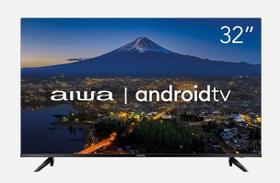 Smart TV AIWA 32 Android HD Borda Ultrafina HDR10 Dolby Áudio AWS-TV-32-BL-02-A