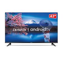 Smart TV Aiwa 43 Pol Full HD Android Quad Core AWSTV43BL02A WiFi Bluetooth HDR com Apps