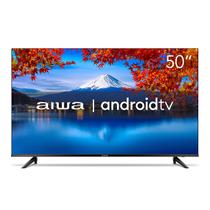 Smart TV AIWA 50” Android 4K Borda Ultrafina HDR10 Dolby Áudio AWS-TV-50-BL-02-A