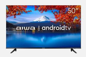 Smart TV AIWA 50 Android 4K Borda Ultrafina HDR10 Dolby Áudio AWS-TV-50-BL-02-A