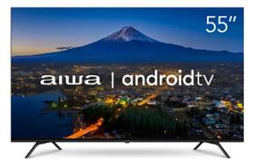 Smart TV AIWA 55 Polegadas Android 4K Borda Ultrafina Dolby Vision Atmos AWSTV55BL01A
