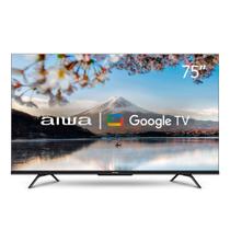 Smart TV AIWA 75” GOOGLE TV 4K Comando de voz Dolby Vision&Atmos AWS-TV-75-BL-01-G