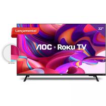 Smart TV AOC 32" LED HD 32S5135/78 ROKU, HDMI, USB, Conexão Wi-Fi