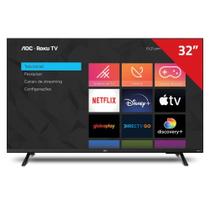 Smart TV AOC 32S513578G HD 32 Roku TV Controle Simples e Busca de Conteúdo