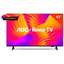 Smart TV AOC 43 Polegadas Full HD Roku TV WiFi Sem Bordas 43S5155