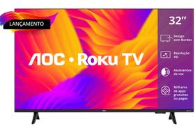 Smart TV AOC DLED 32 C/Roku TV Quad Core Dolby Digital com NF e garantia