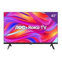 Smart TV AOC Roku LED 43" 43S5195/78 com WI-FI, FULLHD, Controle Remoto
