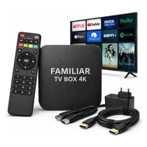 Smart TV Box 4K Ultra HD Android 14 Wi-Fi Dual Band Desempenho Fluido