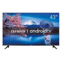 Smart TV DLED 43" Aiwa AWSTV43BL02A Full HD, Wi-Fi, 2 USB, 2 HDMI, Borda Ultrafina, 60Hz