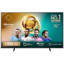 Smart TV Hisense DLED 4K 70" Polegadas 70A51HUV com LED Sleep Timer, Entrada HDMI e Wi-fi