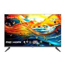 Smart TV LCD LED 43" HQ HQS43NKHM FHD - Com Wi-Fi, 3 HDMI, 2 USB, 60Hz, Preto