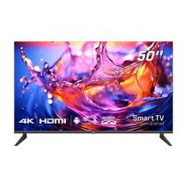 Smart TV LCD LED 50" HQ HQS50NKHM 4K UHD - Com Wi-Fi, 3 HDMI, 2 USB, 60Hz, Preto