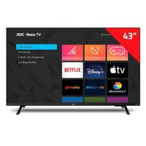 Smart TV LED 43" AOC 43S5135/78G,Full HD com Wi-Fi,1 USB,3 HDMI,Controle Remoto com Atalhos,Miracast,60Hz