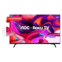 Smart TV LED 43" AOC 43S5135/78G, Full HD com Wi-Fi, 1USB, 3 HDMI, Cont Remoto com Atalhos,Aplicativo Roku,Miracast,60Hz