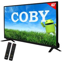 Smart TV LED 43" Coby CY3359-43SMS-BR Full HD Android Wi-Fi com Conversor Digital