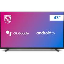 Smart TV LED 43" Philips Android 43PFG6917/78, Full HD, Wi-Fi, com 2 USB, 3 HDMI