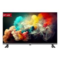 Smart tv led 43 polegadas britânia com midiacast quadcore dolby audio roku