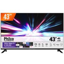 Smart TV LED 43" Ultra HD 4K Philco Roku PTV43G7ER2CPBL 4 HDMI 2 USB HDR Wi-Fi Bivolt Preto