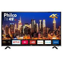 Smart TV LED 49" Philco PTV49F68DSWN 4K Ultra HD com WiFi, 1 USB, 3 HDMI, Surround, Midiacast e 60Hz