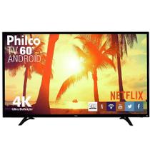 Smart TV LED 60" Philco PH60D16DSGWN 4K Ultra HD com Wi-Fi 2 USB 3HDMI Ginga Surround com Botão Netflix e 60Hz.
