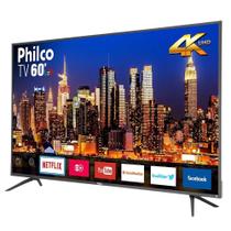 Smart TV LED 60" Philco PTV60F90DSWNS 4K Ultra HD com Netflix, WiFi, 2 USB, 3 HDMI, Midiacast, Som Surround e 60Hz