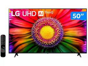 Smart TV LG 50" 4K UHD, 3 HDMI, 2 USB, Bluetooth, Wi-Fi, ThinQ AI, Alexa, Google Assistente - 50UR8750PSA