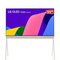 Smart TV LG 55" 4K 55LX1Q OLED Evo Objet Collection Posé, Design 360, 55LX1QPSA.AWZ Bege
